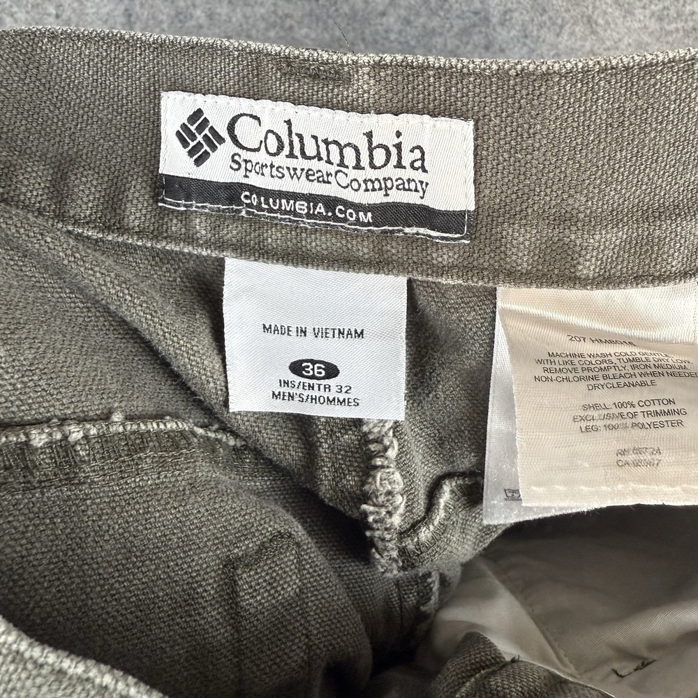 Columbia Upland Pants Mens 34x32 Brush Guard Beige Hunting Gorpcore Gray Beige - Picture 5 of 10
